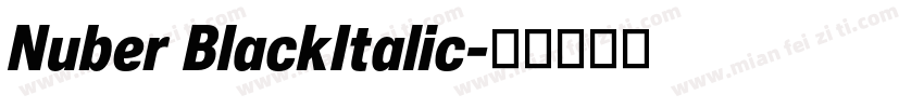 Nuber BlackItalic字体转换